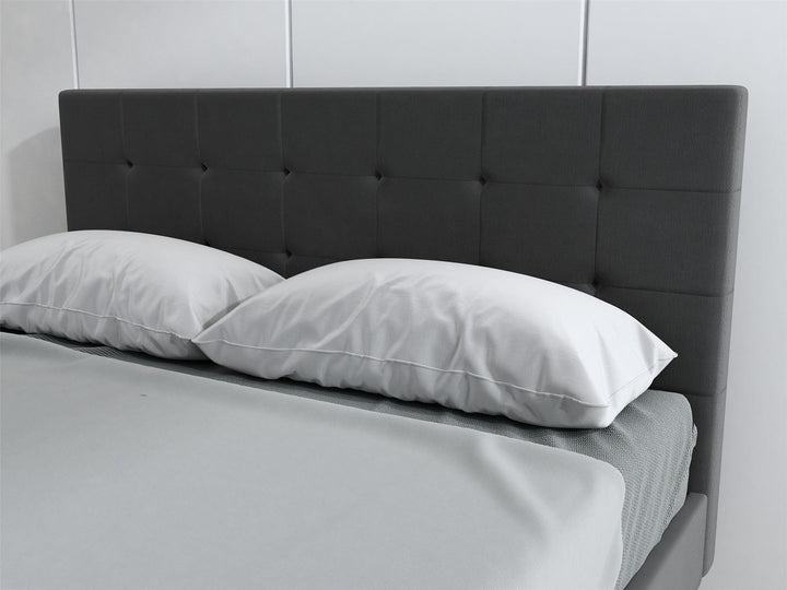Furnitureful Beds & Bed Frames Bed Frame Grey Fabric Linen with 30CM Storage Underneath