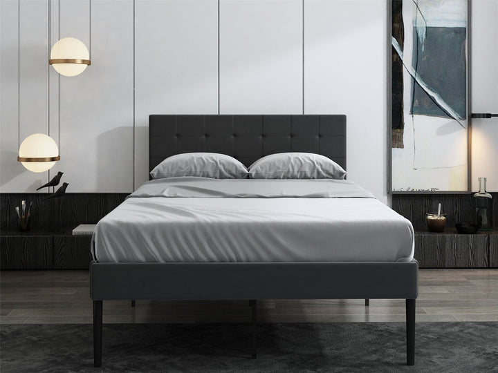 Furnitureful Beds & Bed Frames 3ft Single 90cm x 190cm / No Mattress Fabric Bed Frame Grey Linen with 30CM Storage Underneath