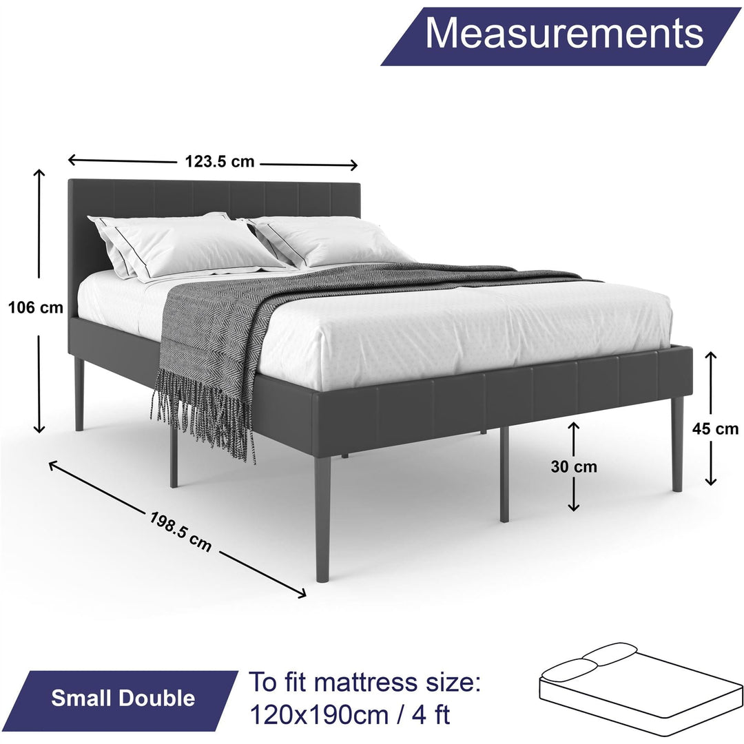 Furnitureful Beds & Bed Frames Grey Bed Frame Leather with 30CM Storage Underneath