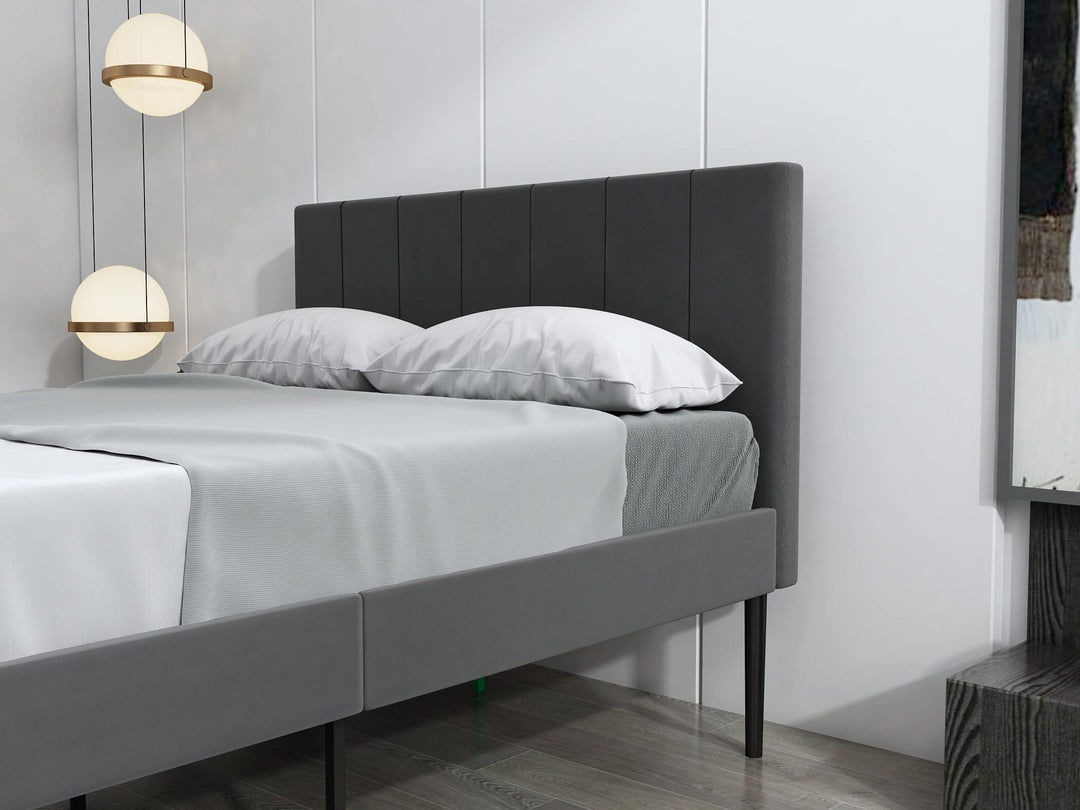 Furnitureful Beds & Bed Frames Grey Upholstered Ottoman Storage Bed Frame