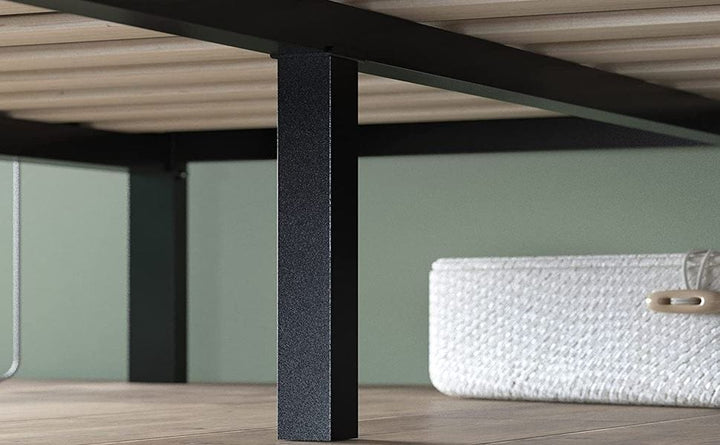 Furnitureful Beds & Bed Frames Metal Bed Frame Black Platform Complete Set Headboard & Storage