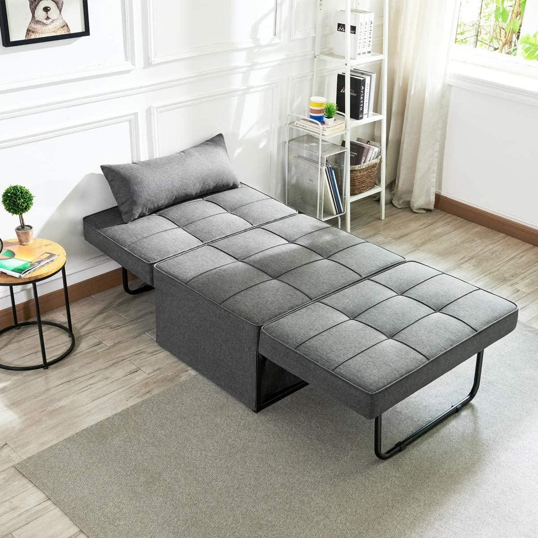 Furnitureful Sofa Bed 3ft Single Sofa Bed 4 in 1 Ottoman Recliner Fabric Sleeper