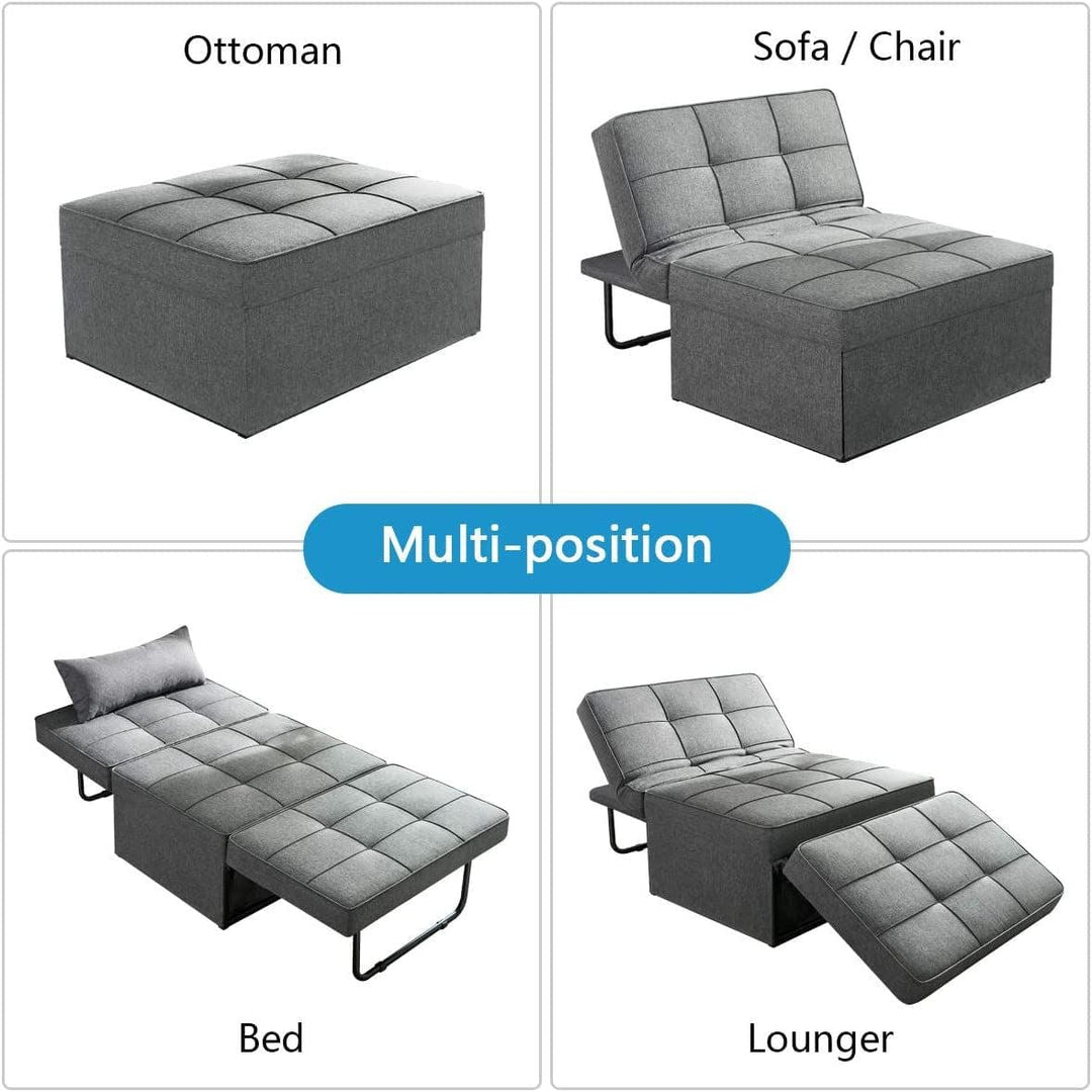 Furnitureful Sofa Bed Sofa Bed 4 in 1 Ottoman Recliner Fabric Sleeper