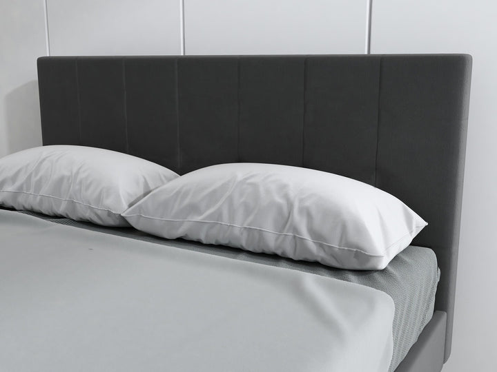 Furnitureful Beds & Bed Frames Storage Bed Frame Grey Leather with 30CM Space Underneath